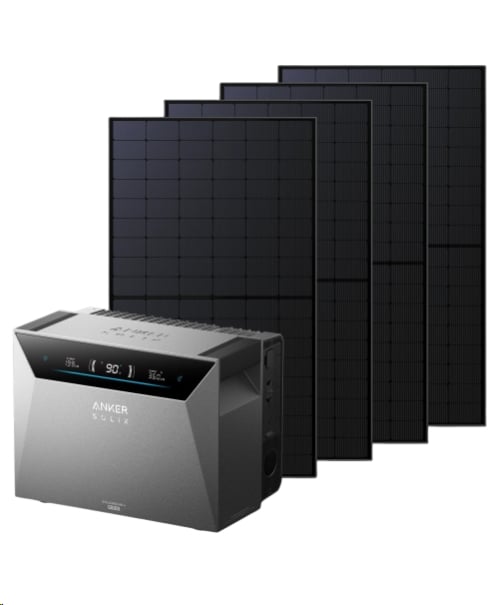 Anker Solarbank 4 Pro Set mit 4 × AIKO 490 W