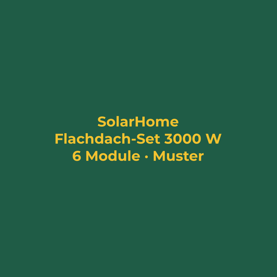 Flachdach-Set 3000 W mit Speicher (Musterbild)