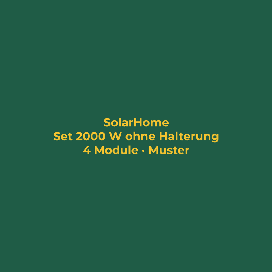 Set 2000 W ohne Halterung mit Speicher (Musterbild)