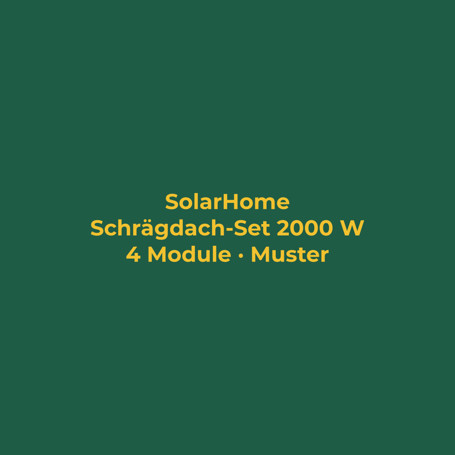 Schrägdach-Set 2000 W mit Speicher (Musterbild)